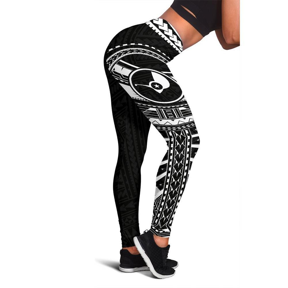 Yap Rising Leggings (White) A6 White - Polynesian Pride