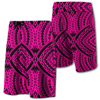 Hawaii Polynesian Tradition Board Shorts Pink Men Pink - Polynesian Pride