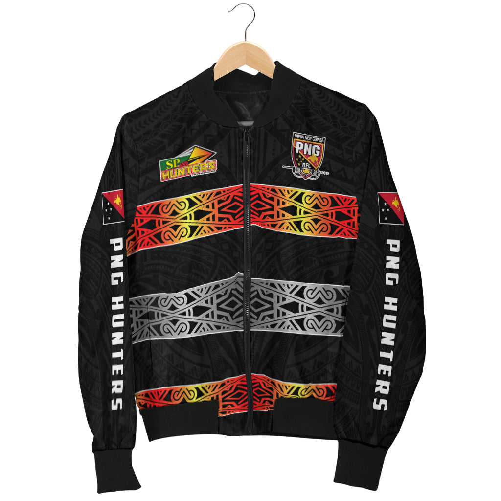 The Hunters PNG Bomber Jacket Papua New Guinea Hunters Rugby LT13 - Polynesian Pride