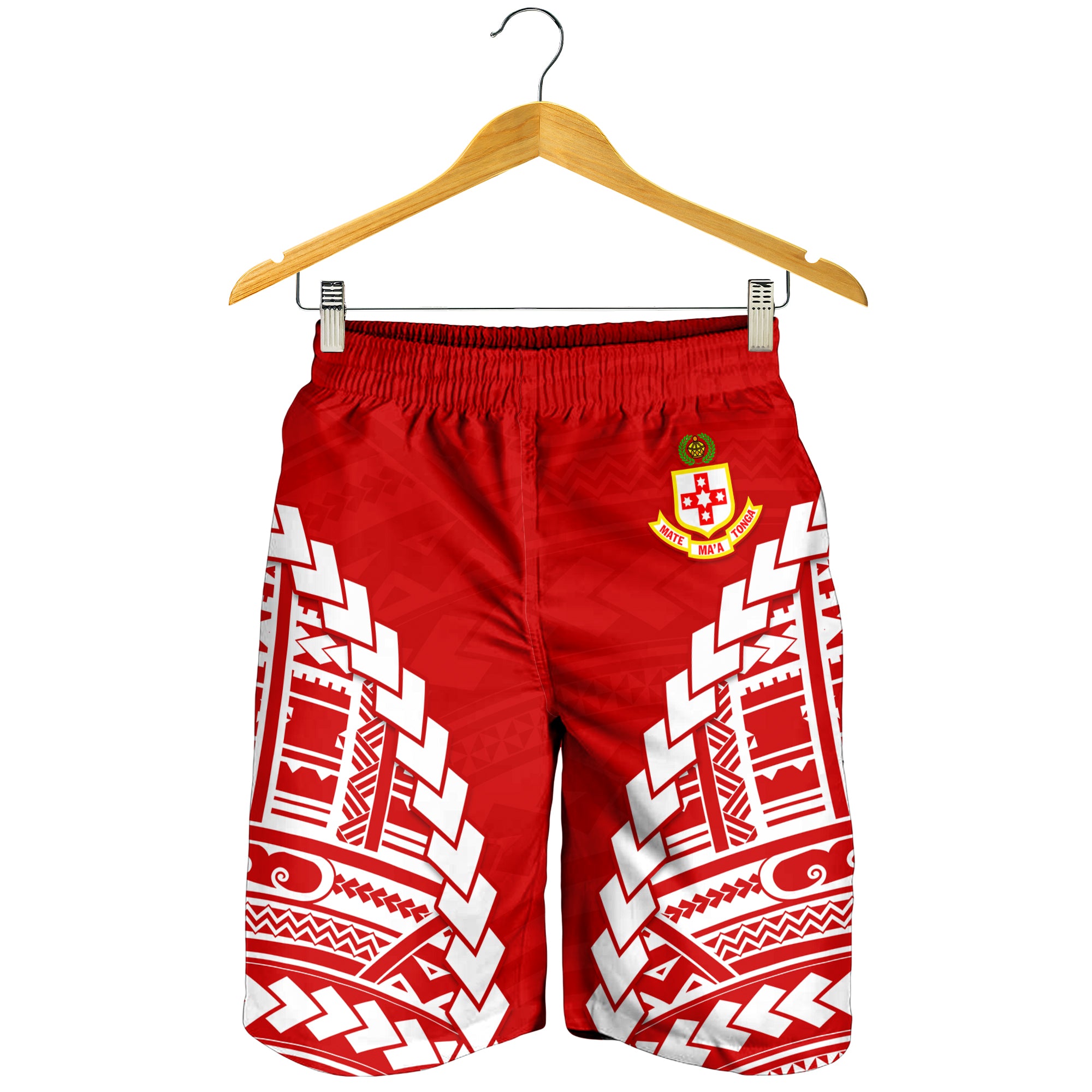 Kolisi Tonga Men Shorts LT13 Red - Polynesian Pride