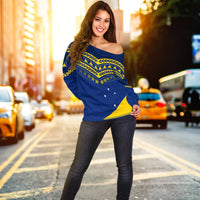 Tokelau Rugby Off Shoulder Sweater Impressive Sport LT13 - Polynesian Pride