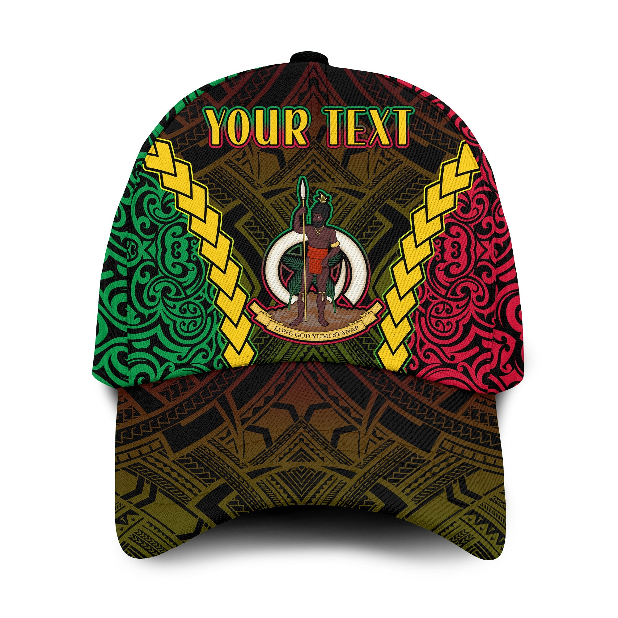 (Custom Personalised) Vanuatu Indigenous Classic Cap Proud To Be Ni - Vanuatu Polynesian Pattern Ver.01 LT13 Classic Cap Universal Fit Black - Polynesian Pride