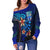 Fiji Women's Off Shoulder Sweater - Vintage Tribal Mountain - Polynesian Pride