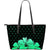 Kanaka Hibiscus Large Leather Tote Turquoise - Rich Style Turquoise - Polynesian Pride