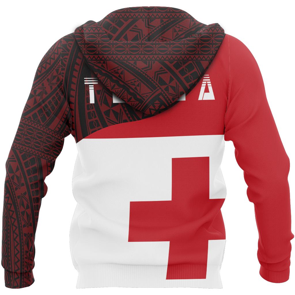 Tonga Pullover Hoodie Tonga Flag Polynesian Tattoo A0 - Polynesian Pride
