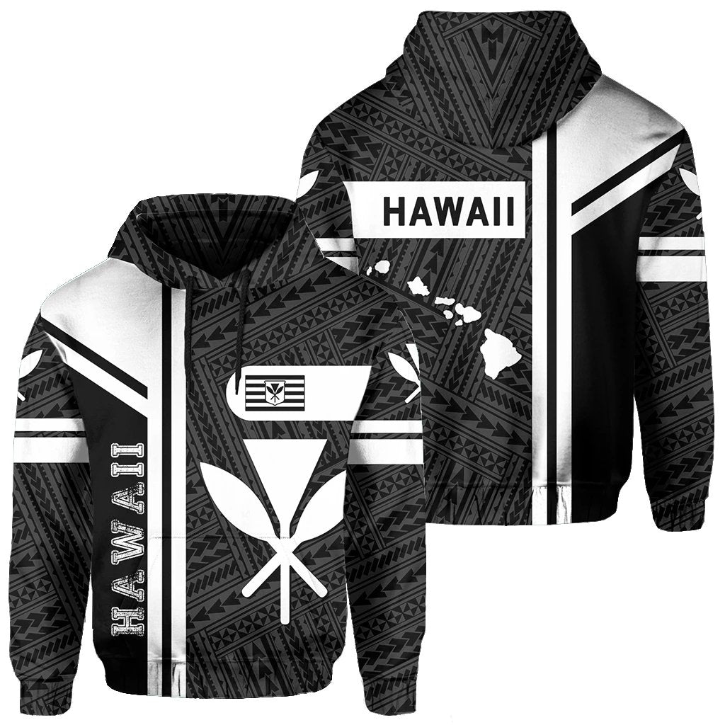 Kanaka Polynesian Hoodie White Morale Style Unisex White - Polynesian Pride