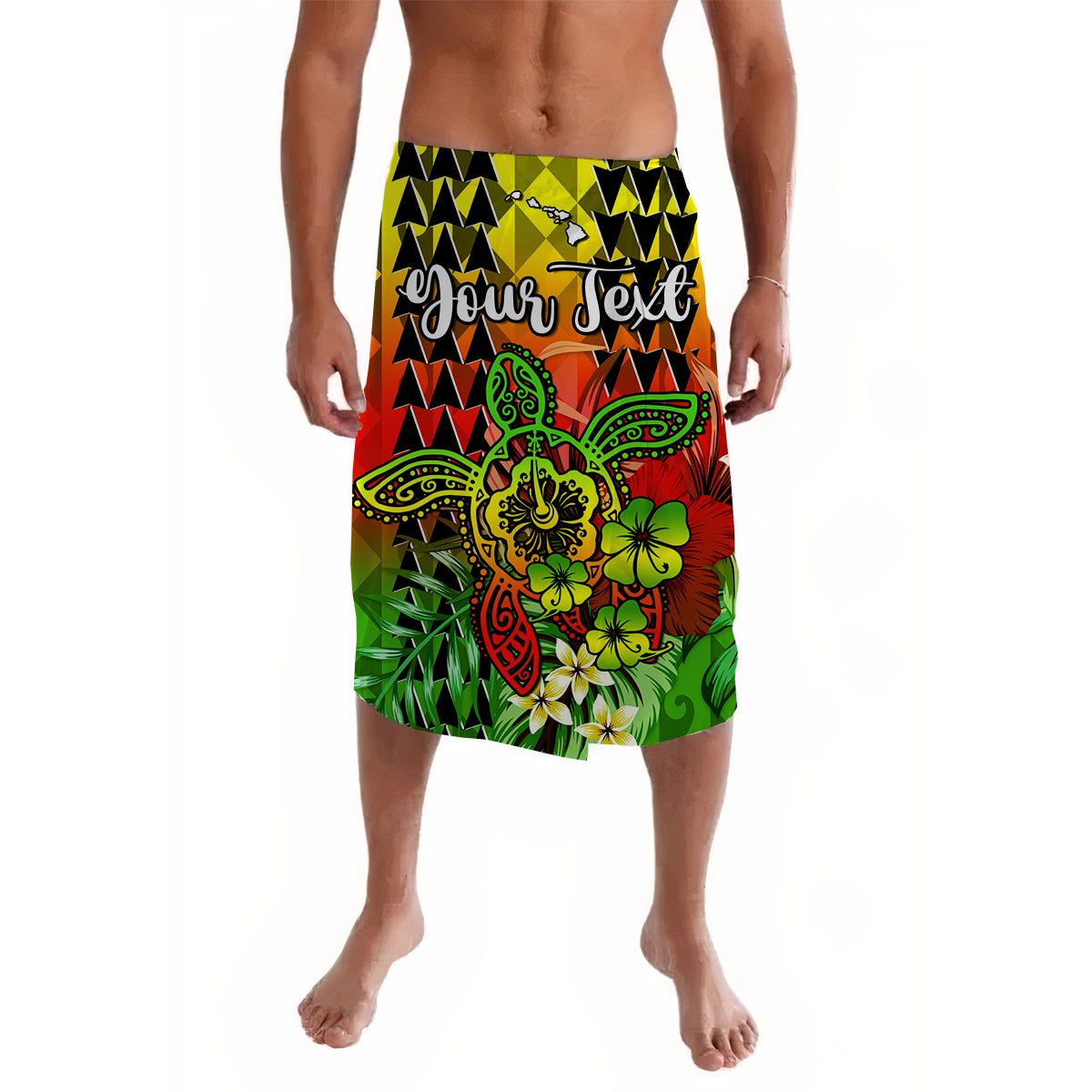 Custom Hawaii Flowers Lavalava Reggae Tribal Pattern Hawaiian LT13 Reggae - Polynesian Pride