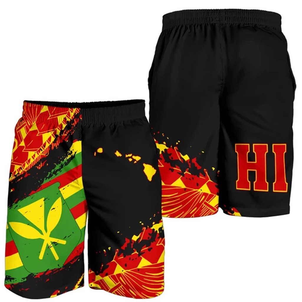 Kanaka Flag Polynesian Shorts - Nora Style Art - Polynesian Pride