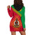 (Custom Personalised) Vanuatu Hoodie Dress Pattern Sand Drawing LT13 - Polynesian Pride