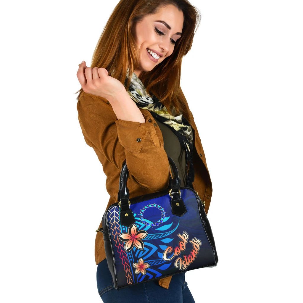 Cook Islands Shoulder Handbag - Vintage Tribal Mountain - Polynesian Pride