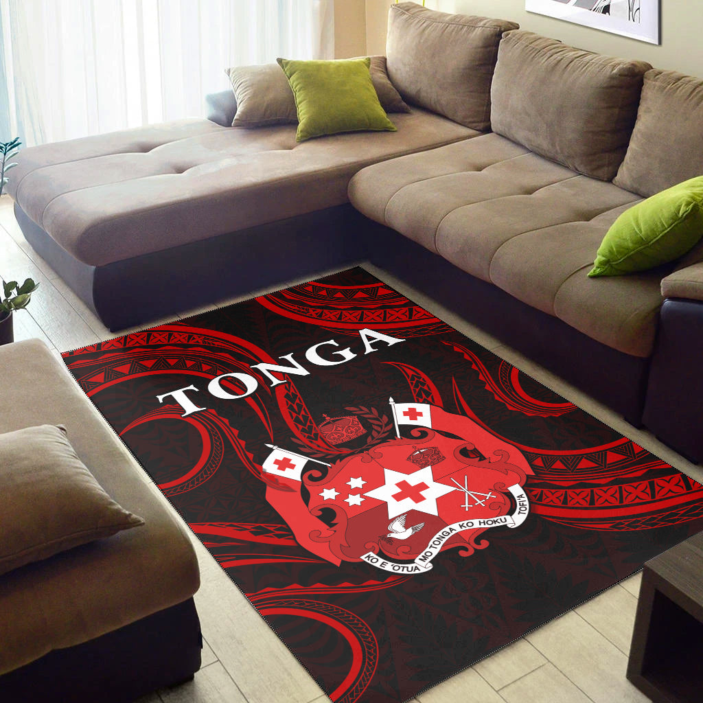 Tonga Pattern Area Rug Always Proud LT13 - Polynesian Pride