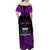 (Custom Personalised) Samoa Tatau Off Shoulder Long Dress Purple Polynesian Proud Samoan LT13 - Polynesian Pride