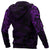 New Zealand Zip up Hoodie, Maori Tattoo Wolf Dragon Zipper Hoodie Purple - Polynesian Pride