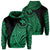 Hawaii Kanaka Polynesian Hoodie Tatoo Style Green Unisex Green - Polynesian Pride