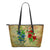 Hibiscus Small Leather Tote Bag 04 White - Polynesian Pride