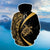 Hawaii Turtle Tribal Polynesian Hoodie andrea Style Gold Unisex Gold - Polynesian Pride