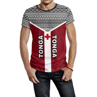 Tonga T Shirt Tonga Flag Tapa Pattern Unisex Red - Polynesian Pride