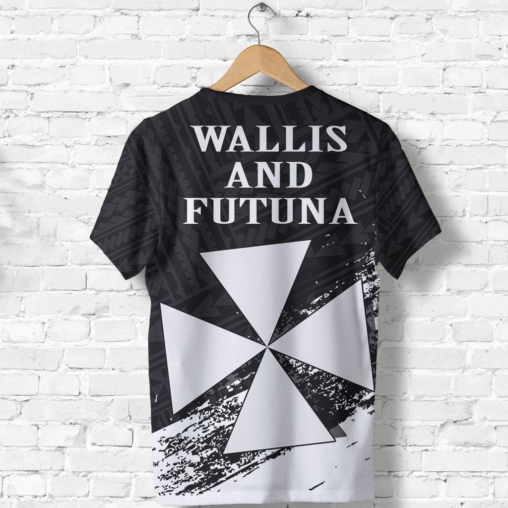 Wallis and Futuna T Shirt Wallis and Futuna Coat of Arms Polynesian Tattoo Special Black - Polynesian Pride