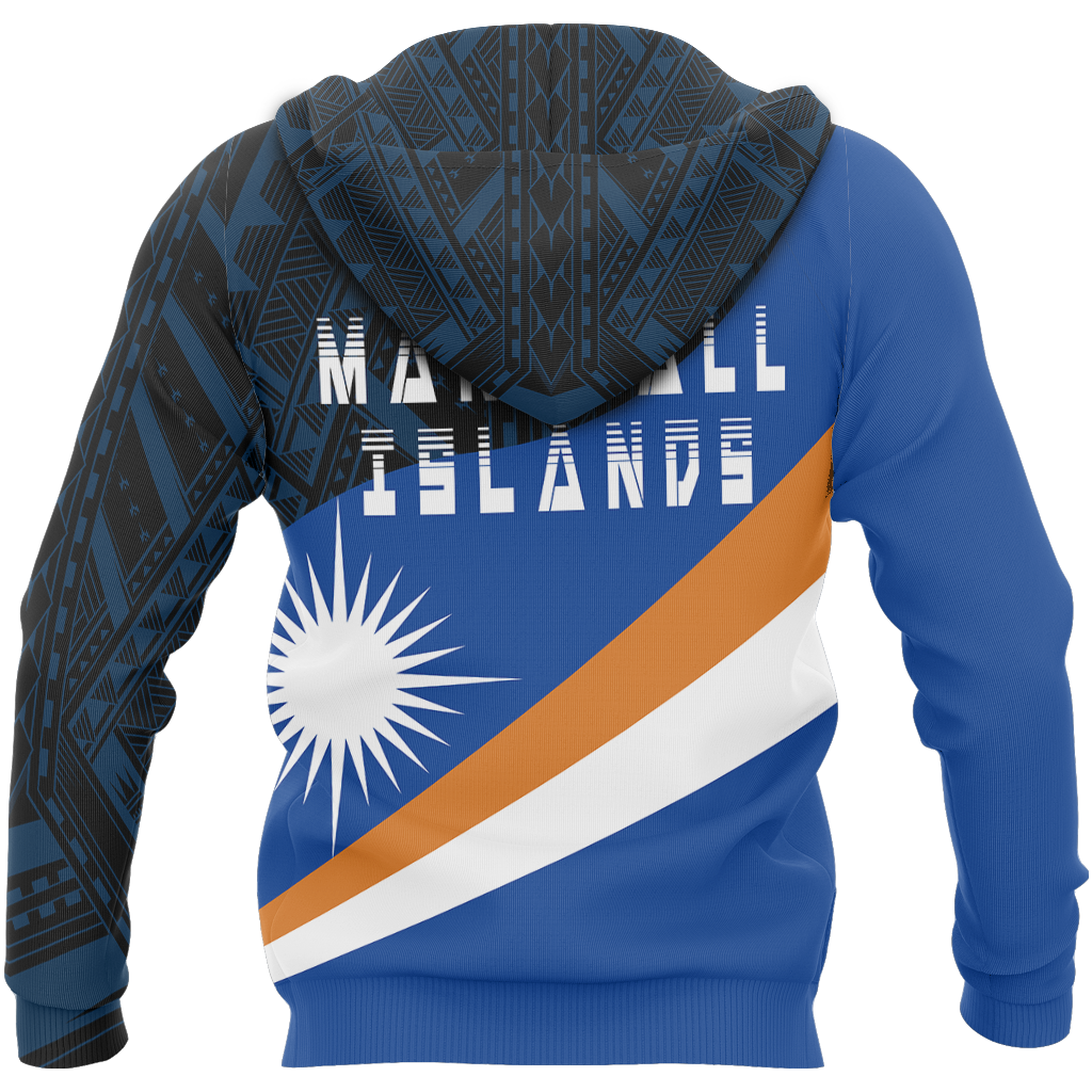Marshall Islands Pullover Hoodie Marshall Islands Flag Polynesian Tattoo A0 - Polynesian Pride