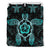 Hawaiian Turtle Hibiscus Plumeria Green Bedding Set Black - Polynesian Pride