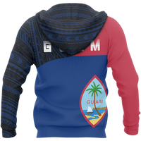 Guam Pullover Hoodie Guam Flag Polynesian Tattoo A0 - Polynesian Pride