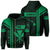 Kanaka Polynesian Zipper Hoodie Green Morale Style Unisex Green - Polynesian Pride
