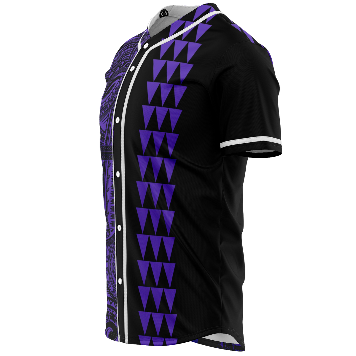 Hawaii Polynesian Kakau Baseball Jersey V.4 - Freestyle - Purple - Polynesian Pride