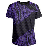 Hawaii Maka Polynesian T Shirt Marcus Style Purple - Polynesian Pride
