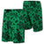 Hawaii Polynesian Turtle Palm And Sea Pebbles Board Shorts Green Men Green - Polynesian Pride