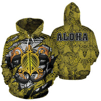 Honu Polynesian Yellow Hawaii Turtle Hoodie Unisex Yellow - Polynesian Pride