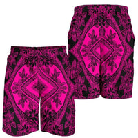 Polynesian Plumeria Mix Pink Black Men's Short Pink - Polynesian Pride