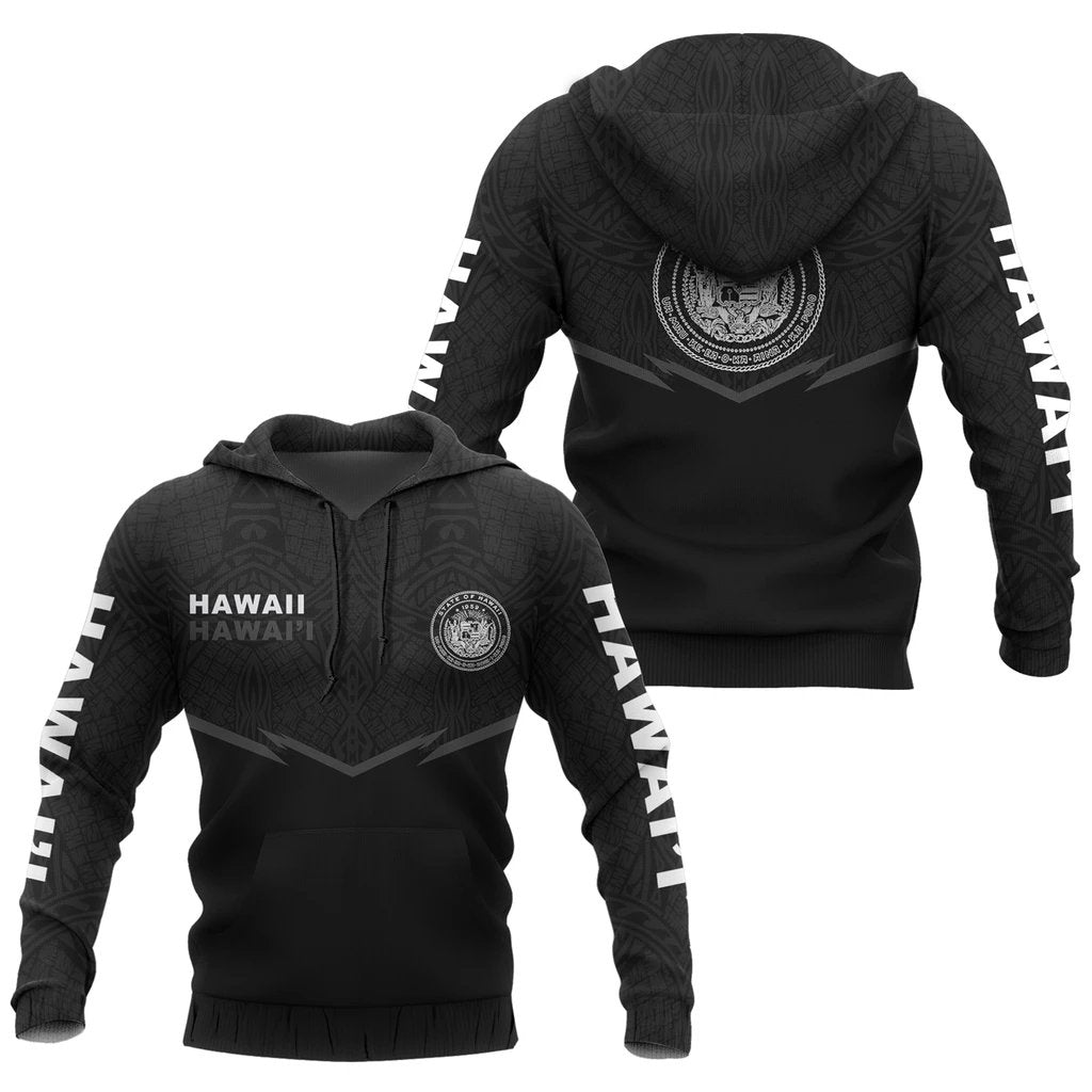 Hawaii Polynesian Hoodie Gray Energy Style Unisex Gray - Polynesian Pride