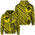 Hawaii Hoodie (Zip) King Kakau Kanaka Yellow Unisex Yellow - Polynesian Pride