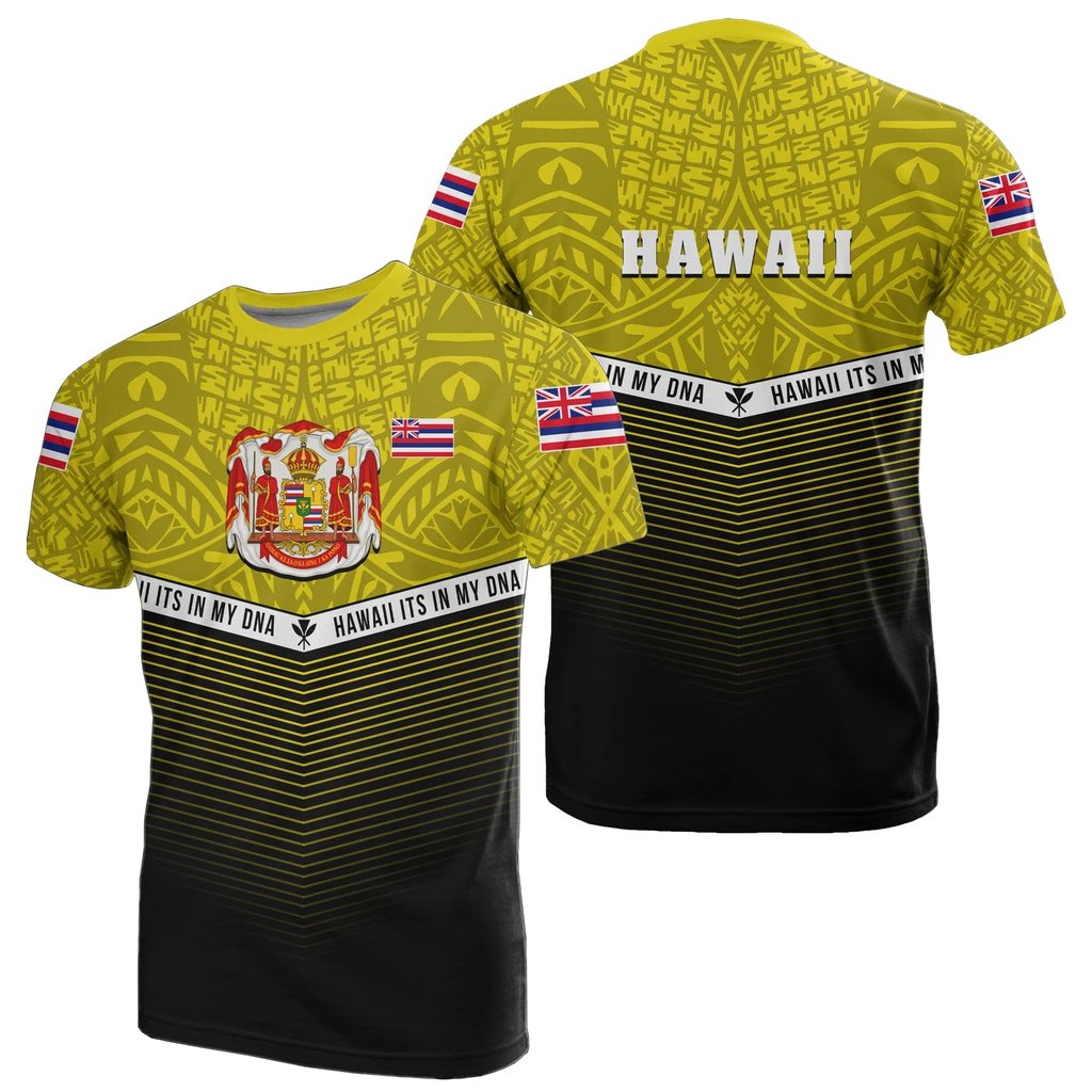 Hawaii Polynesian T Shirt Yellow Mix Style Unisex Yellow - Polynesian Pride