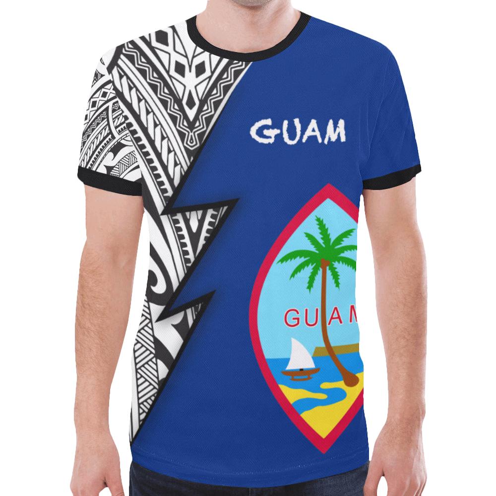 Guam Pattern All Over T Shirt Guam Flag Polynesian Tattoo - Polynesian Pride