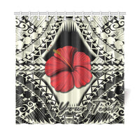 Personalised - Hawaii Hibiscus Culture Polynesian Shower Curtain - Polynesian Pride