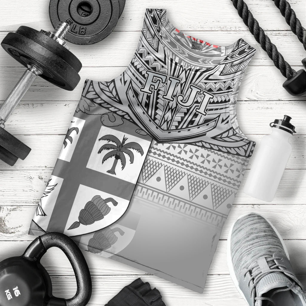 Fiji Creative Men Tank Top Love Country Version Black LT13 - Polynesian Pride