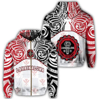 hawaiiZipper Hoodie Kanaka Lahainaluna High School Zipper Hoodie Demodern Style Unisex White - Polynesian Pride