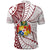 Custom Tonga Emancipation Day Polo Shirt Kupesi Pattern No.2 White LT9 - Polynesian Pride