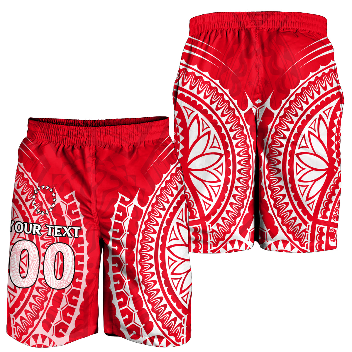 (Custom Personalised) Cook Islands Atiu Men Short - Tribal Pattern - LT12 - Polynesian Pride