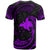 Papua New Guinea Polynesian Custom T Shirt Purple Tribal Wave - Polynesian Pride