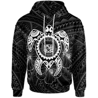 Hawaii Polynesian Hoodie Vintage Polynesian Turtle (White) Unisex White - Polynesian Pride