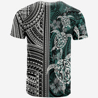 Polynesian T Shirt Turtle With Ethnic Motives And Floral Elements LT20 - Polynesian Pride