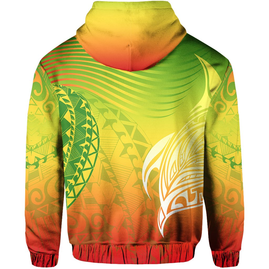 Hawaii Polynesian Zipper Hoodie Turtle Style - Polynesian Pride