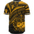 Samoa Baseball Shirt - Gold Color Cross Style - Polynesian Pride