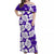 (Custom Personalised) Hawaii Off Shoulder Long Dress Purple Simple Tropical Flowers LT13 Women Purple - Polynesian Pride