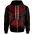 Nauru Polynesian Zip up Hoodie Nauru Waves (Red) Unisex Red - Polynesian Pride