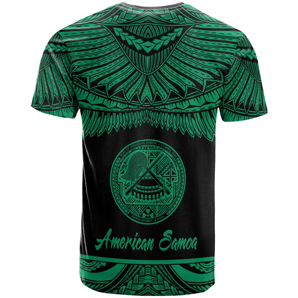 American Samoa Polynesian Custom T Shirt American Samoan Pride Green Version - Polynesian Pride