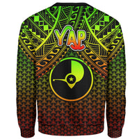 Polynesian Yap SweaT Shirt Reggae Vintage Polynesian Patterns - Polynesian Pride