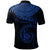 New Caledonia Polynesian Custom Polo Shirt Polynesian Waves (Blue) - Polynesian Pride